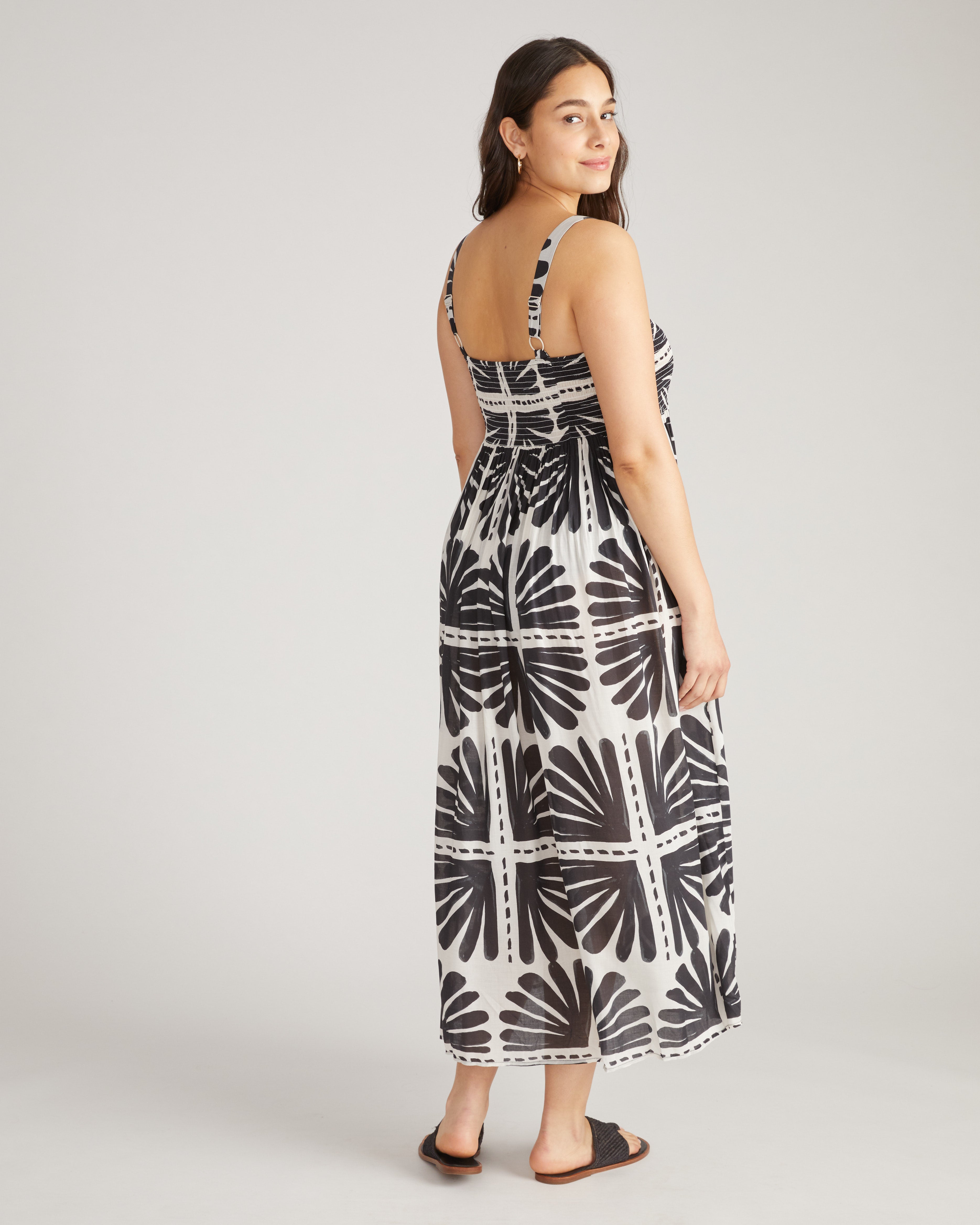 Harmony Voile Dress - Ink Bloom Print