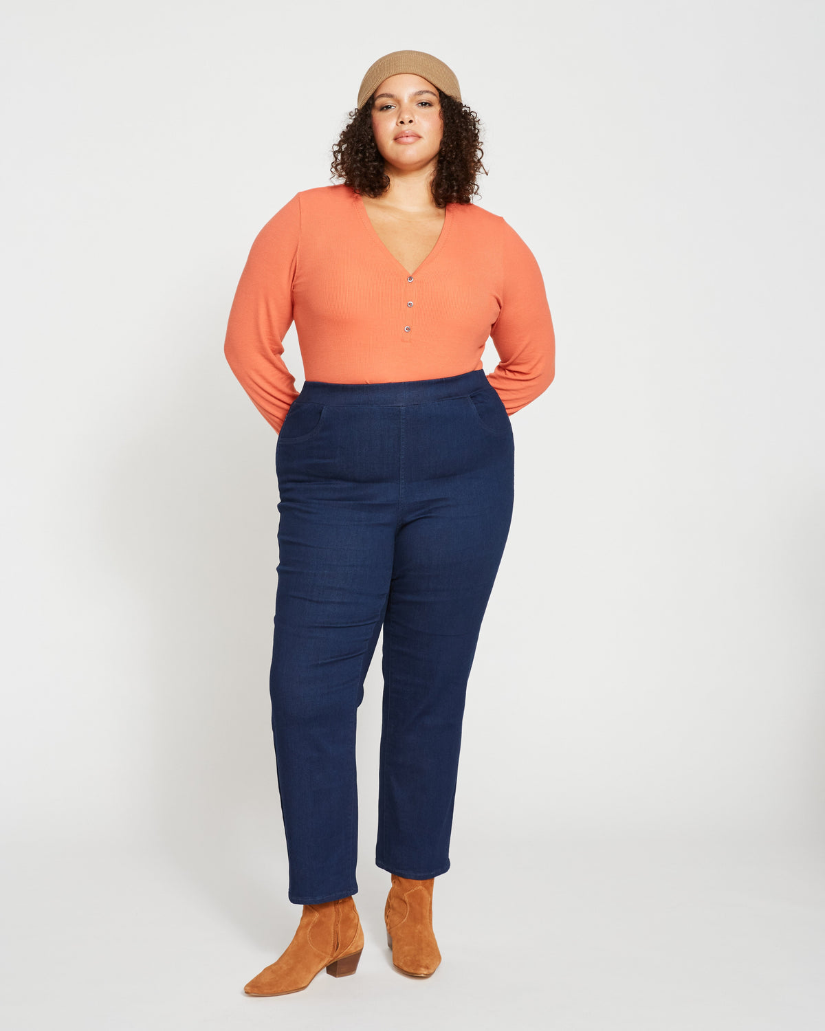 ComfortDenim Stovepipe Jeans 28 Inch - Dark Indigo