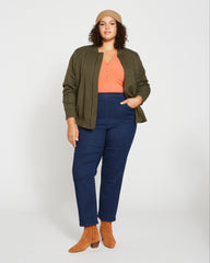 ComfortDenim Stovepipe Jeans 28 Inch - Dark Indigo