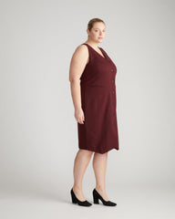 Prestige Ponte Gallery Dress - Black Cherry