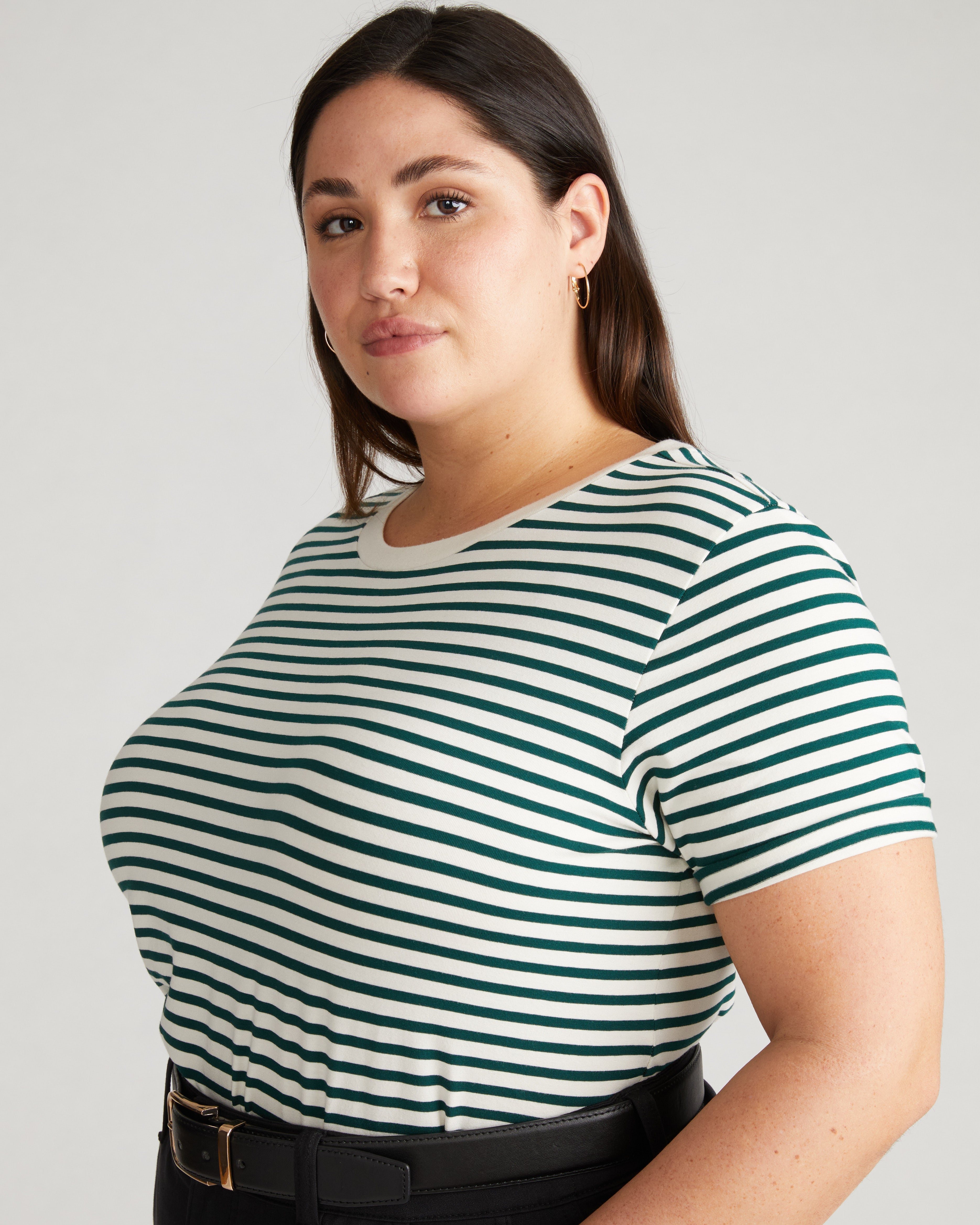 Tee Rex - Bone/Botanic Stripe