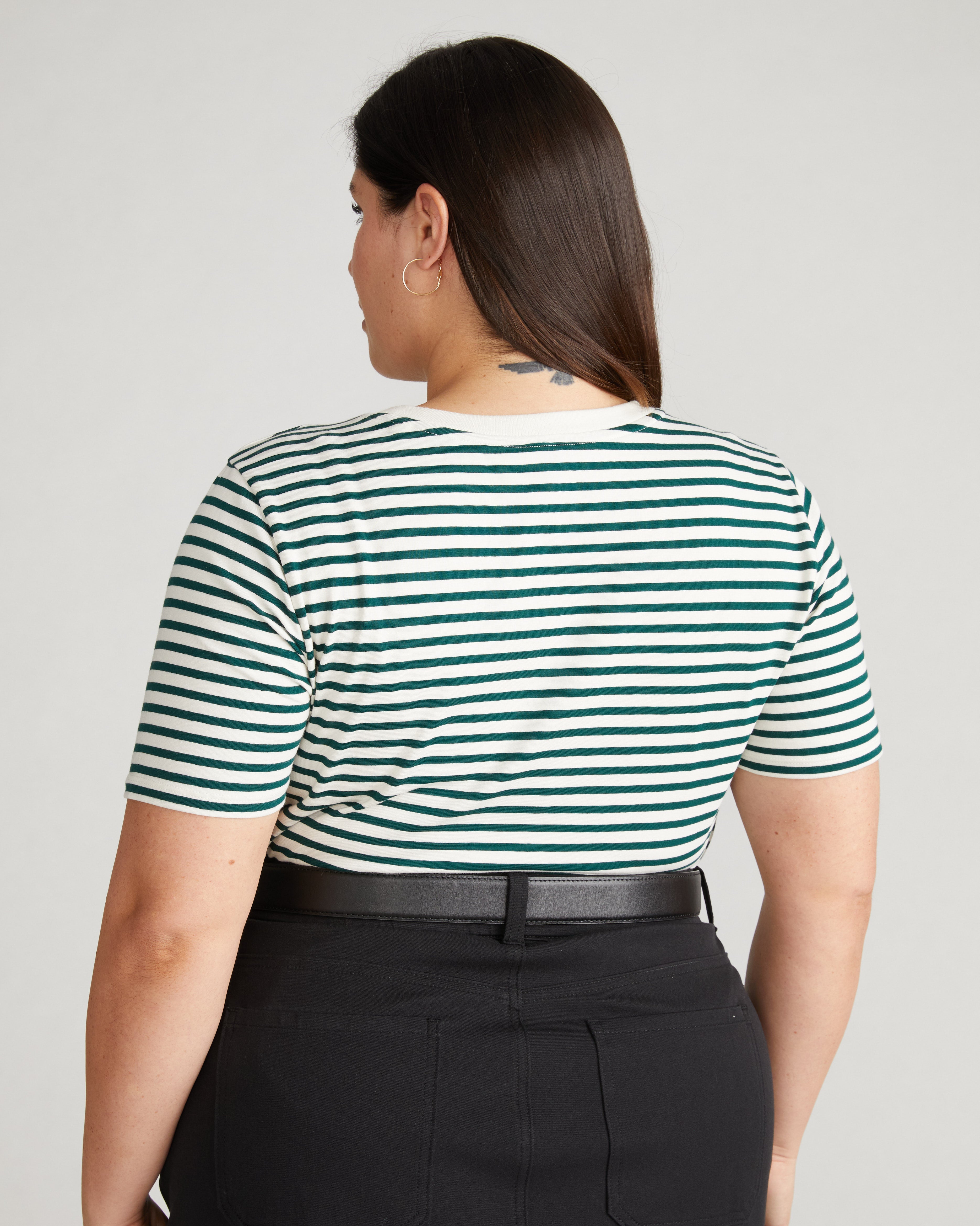 Tee Rex - Bone/Botanic Stripe