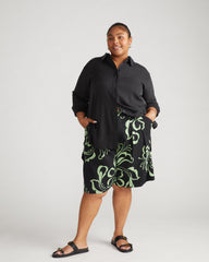 Cooling Stretch Cupro Artist Shirt - Black