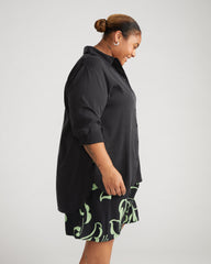 Cooling Stretch Cupro Artist Shirt - Black