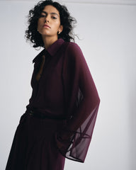 Evie Chiffon Blouse - Gamay