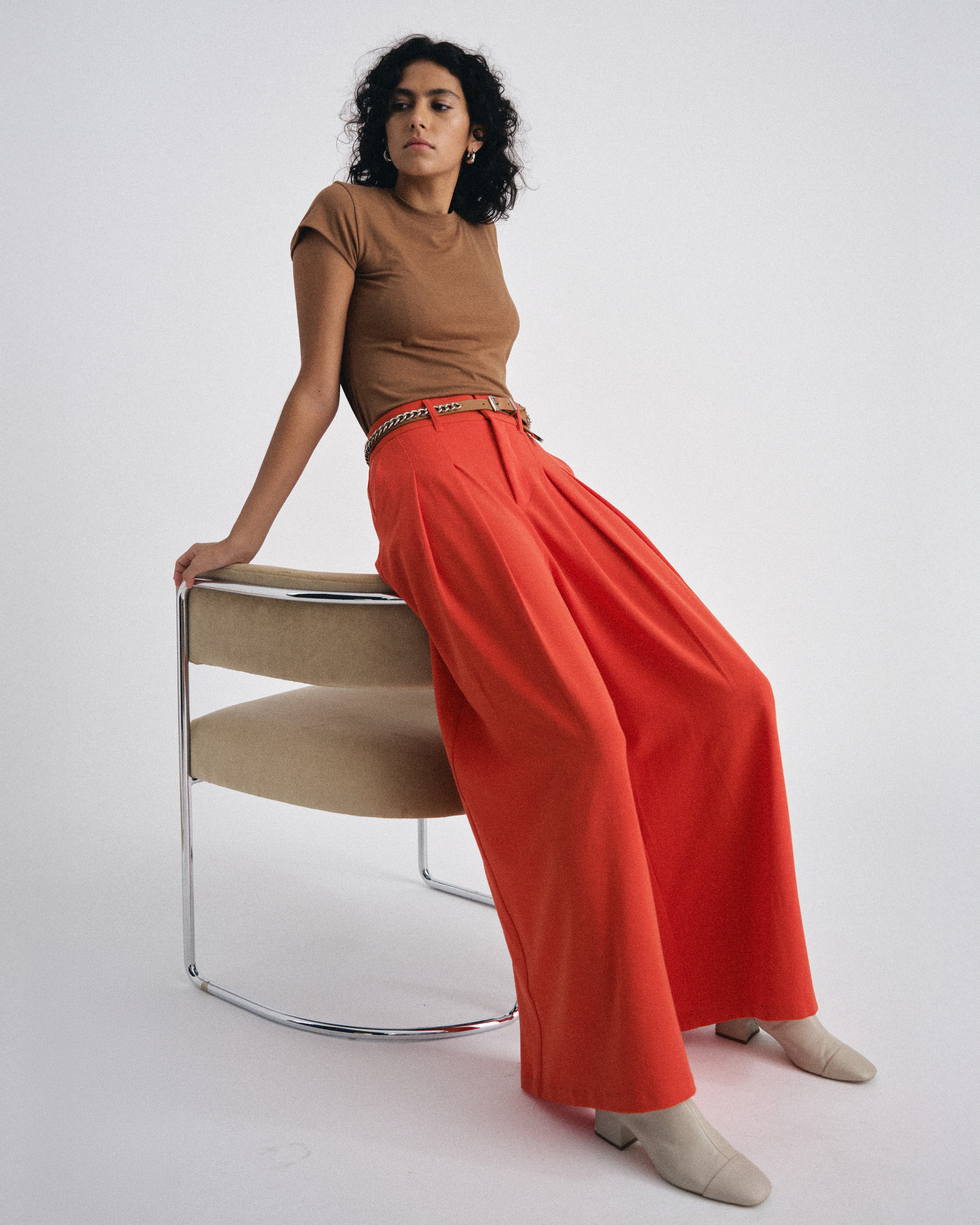 All Day Palais Wide Leg Pants - Poppy