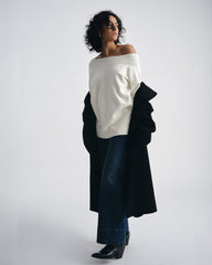 Noomi Cold Shoulder Sweater - Cream