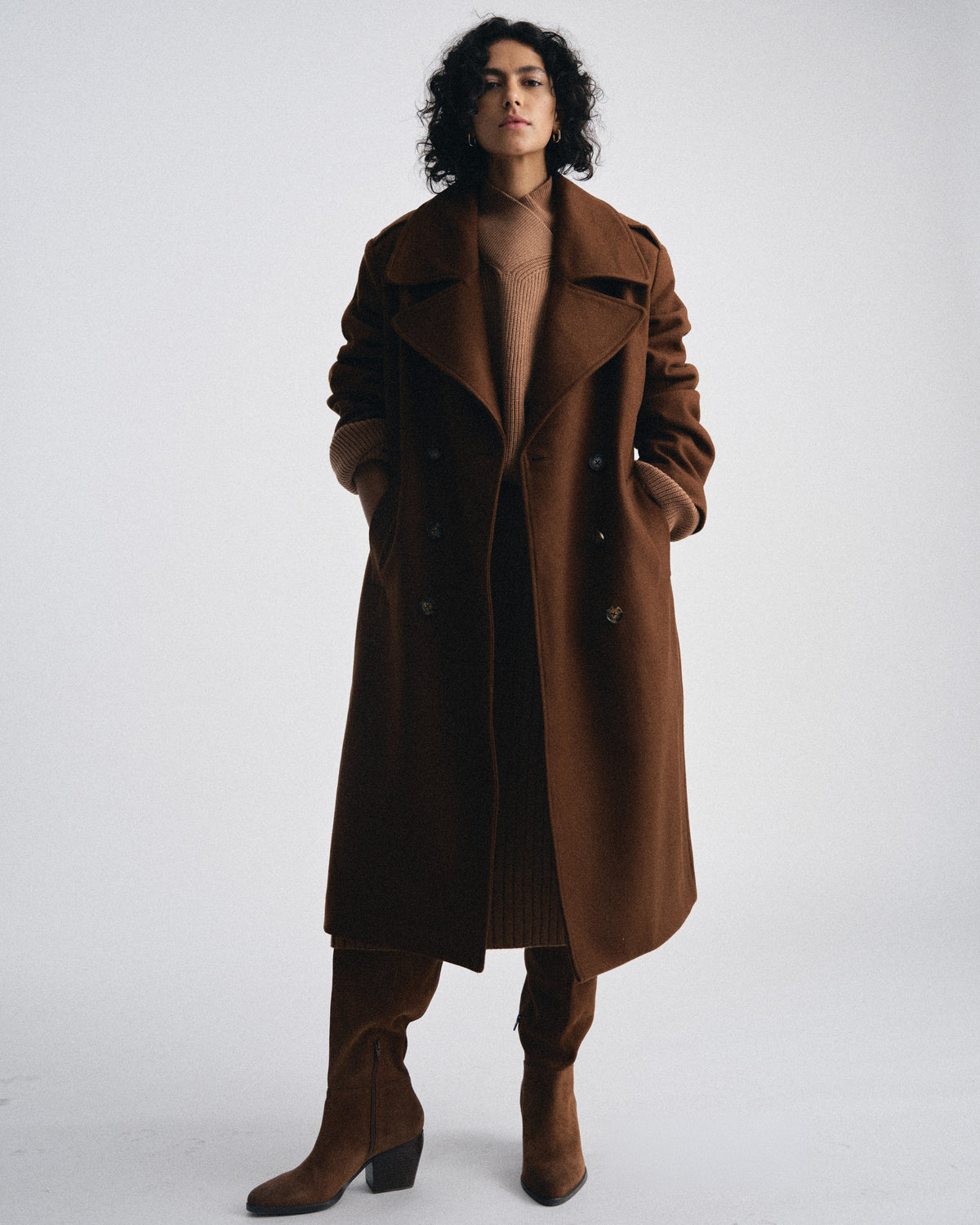 Callaghan Wool Coat - Grizzly