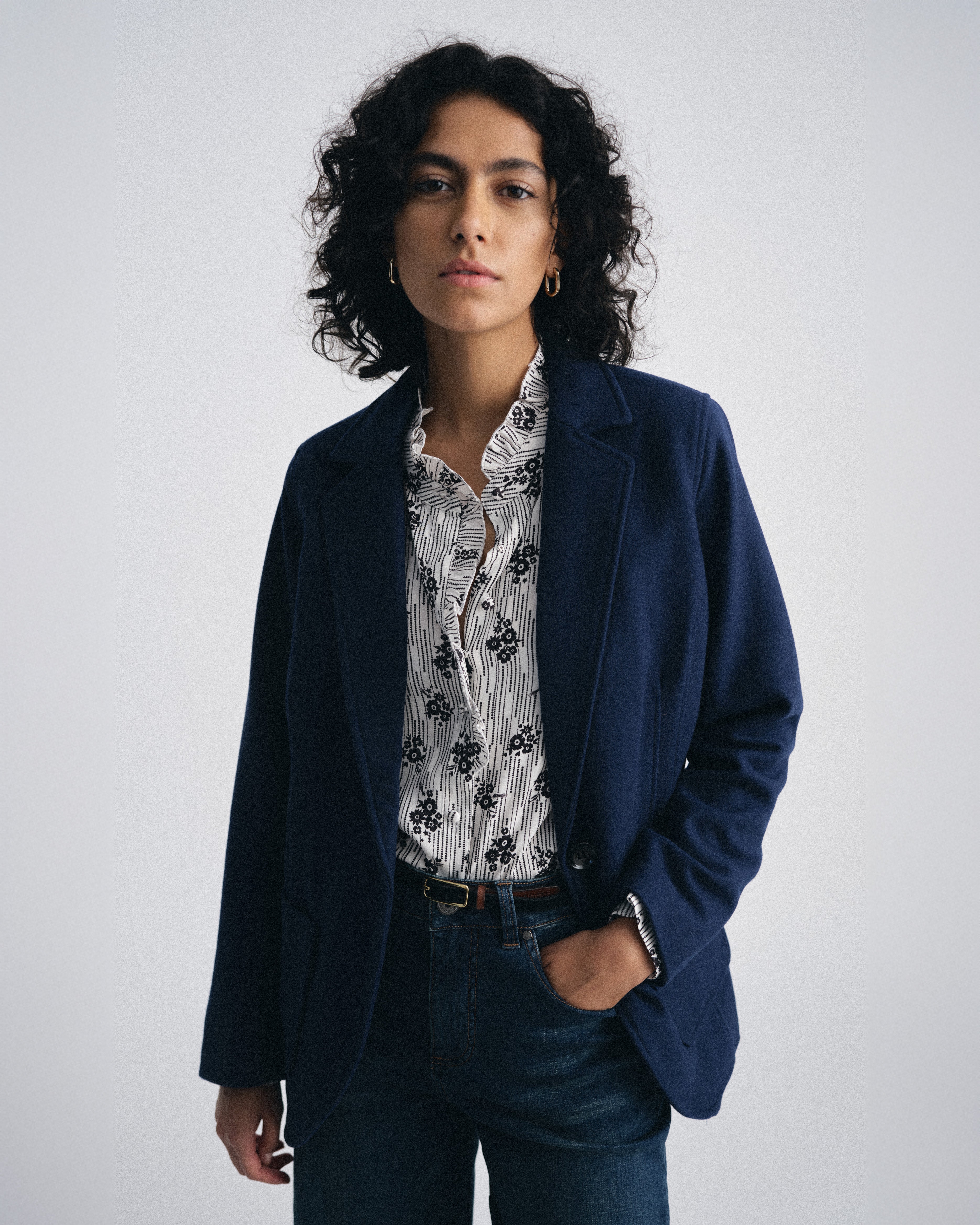 Kidjo Tailored Wool Jacket - Pageant Blue