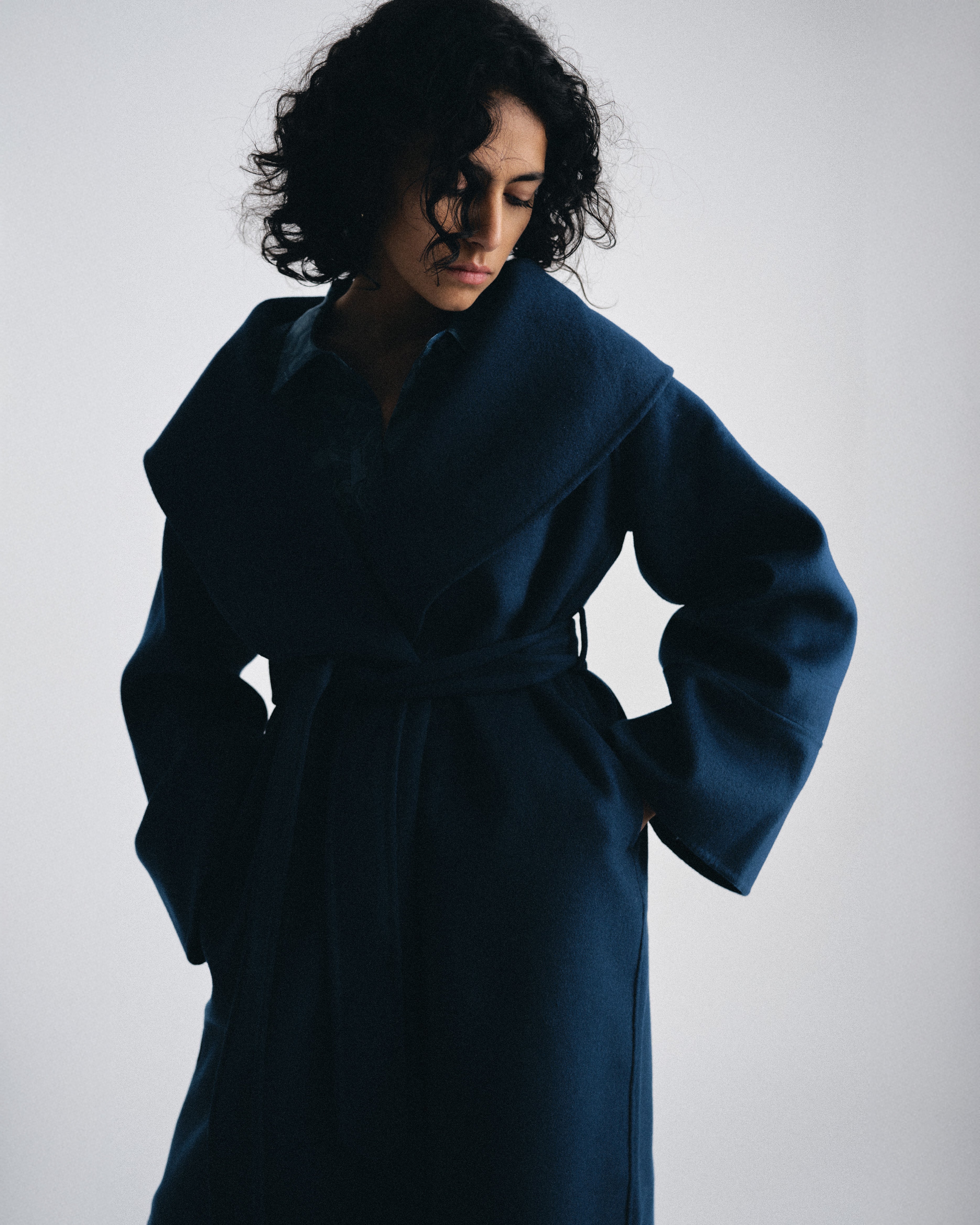 Asha Double Face Wool Coat - Deep Teal