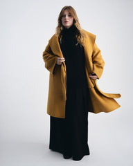 Asha Double Face Wool Coat - Mustard