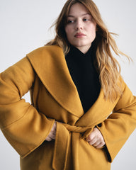 Asha Double Face Wool Coat - Mustard