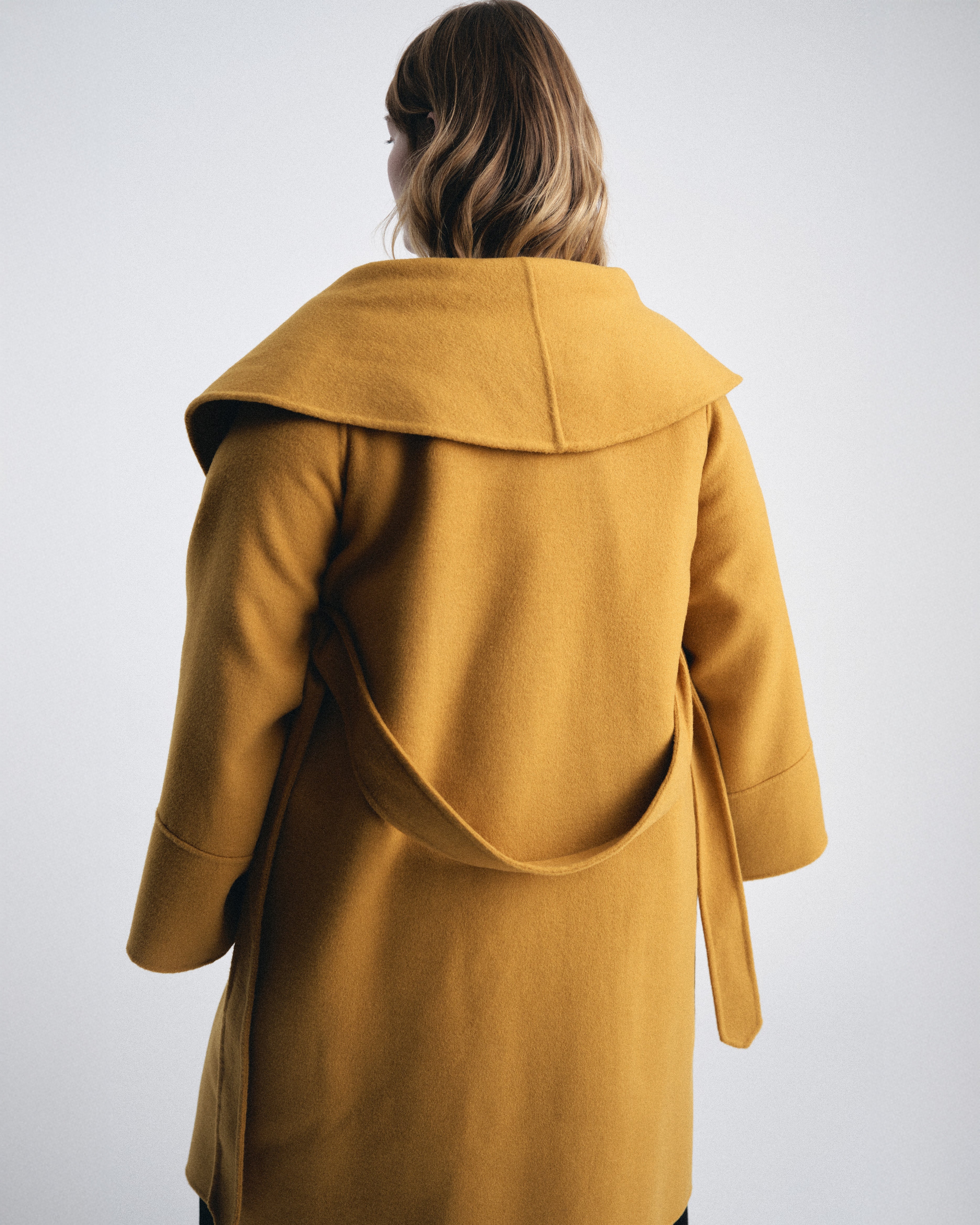 Asha Double Face Wool Coat - Mustard