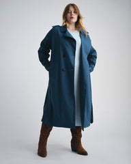 Henning x US Park Soft Trench - Deep Teal