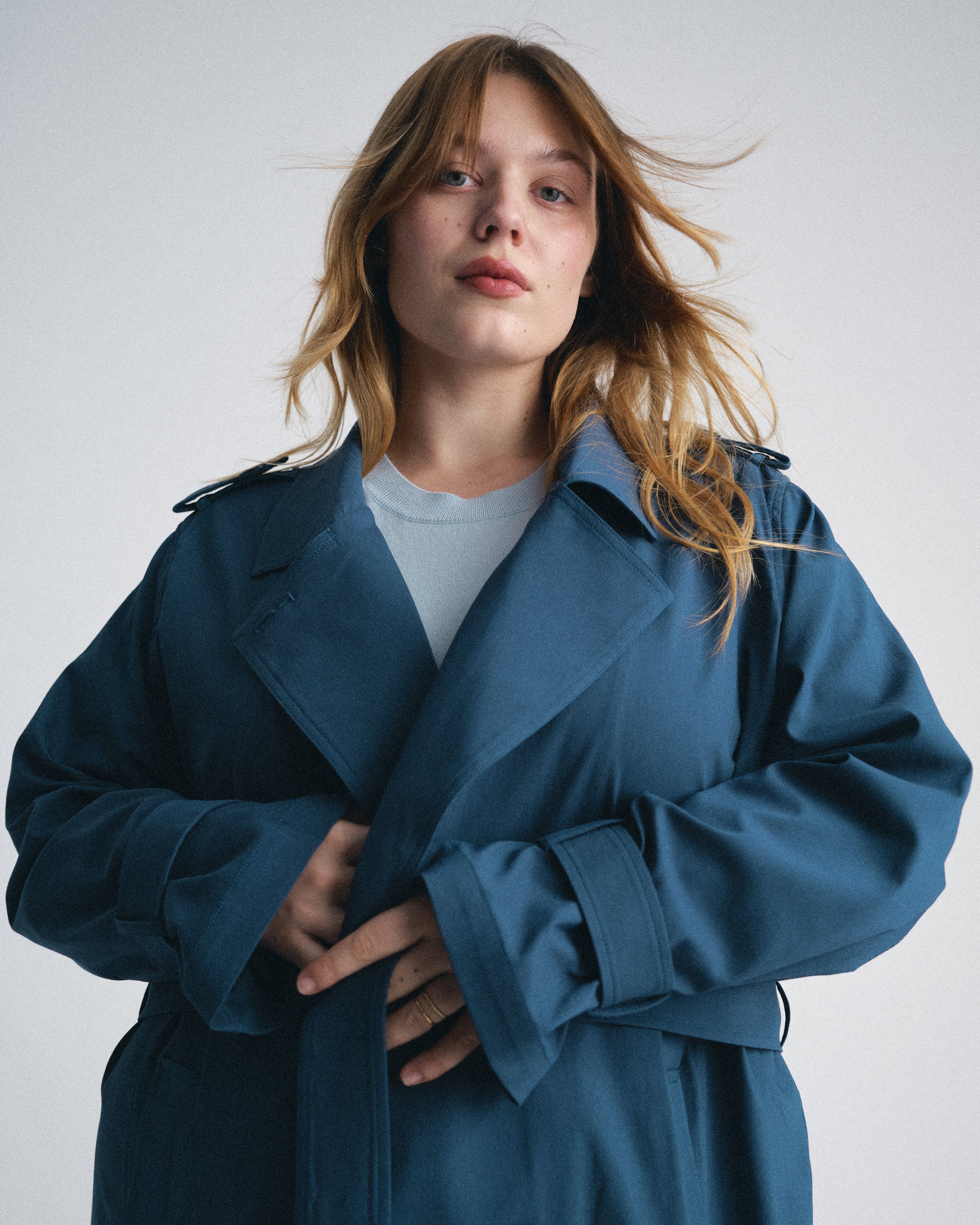 Henning x US Park Soft Trench - Deep Teal