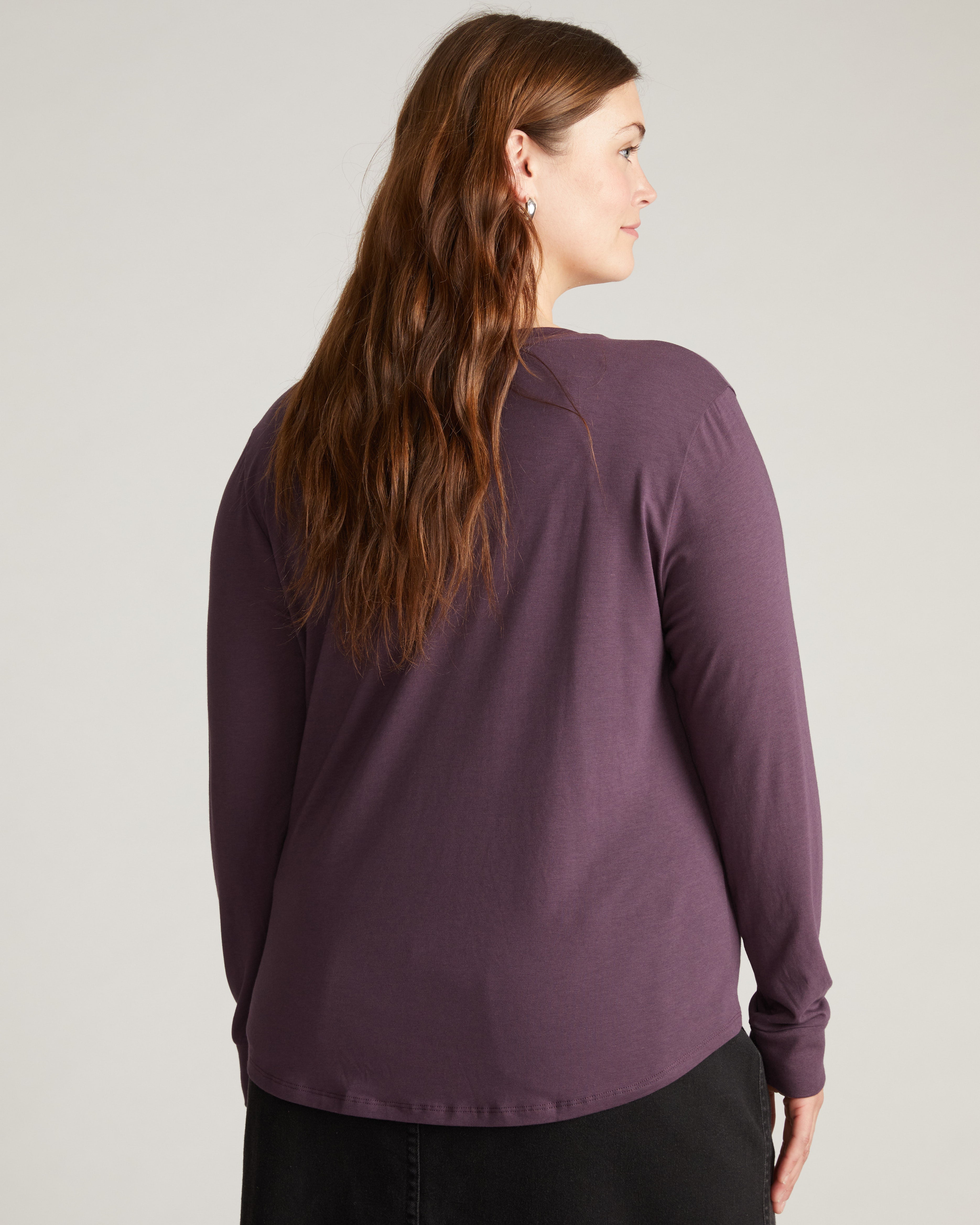 Long Sleeve V Rex - Faded Plum