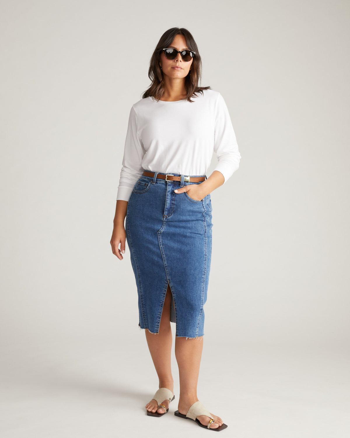 Long Sleeve Tee Rex - White