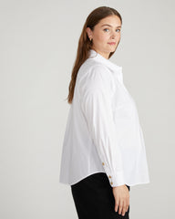 Elbe Popover Stretch Poplin Shirt Classic Fit - White