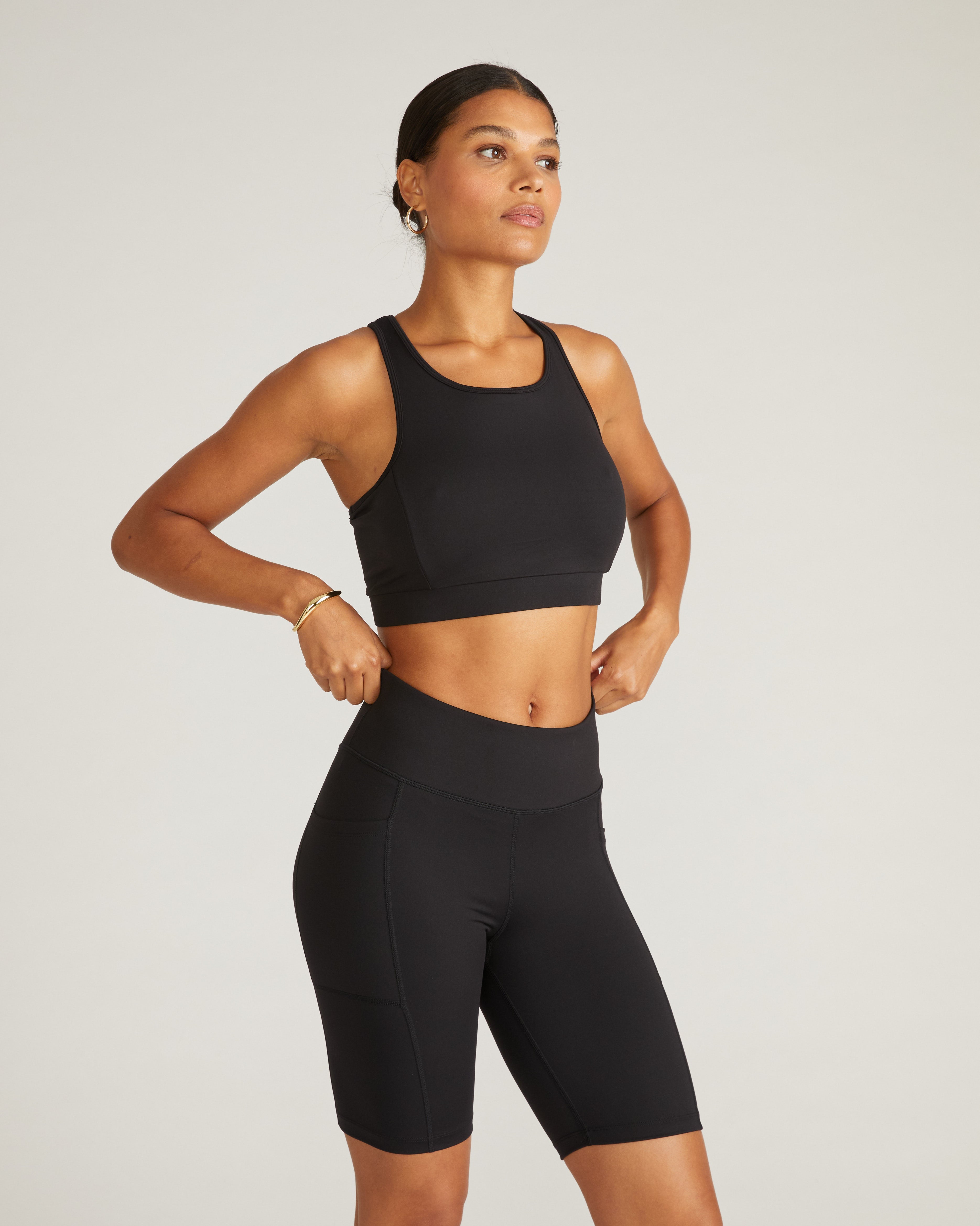 Next-to-Naked Racerback Sports Bra - Black