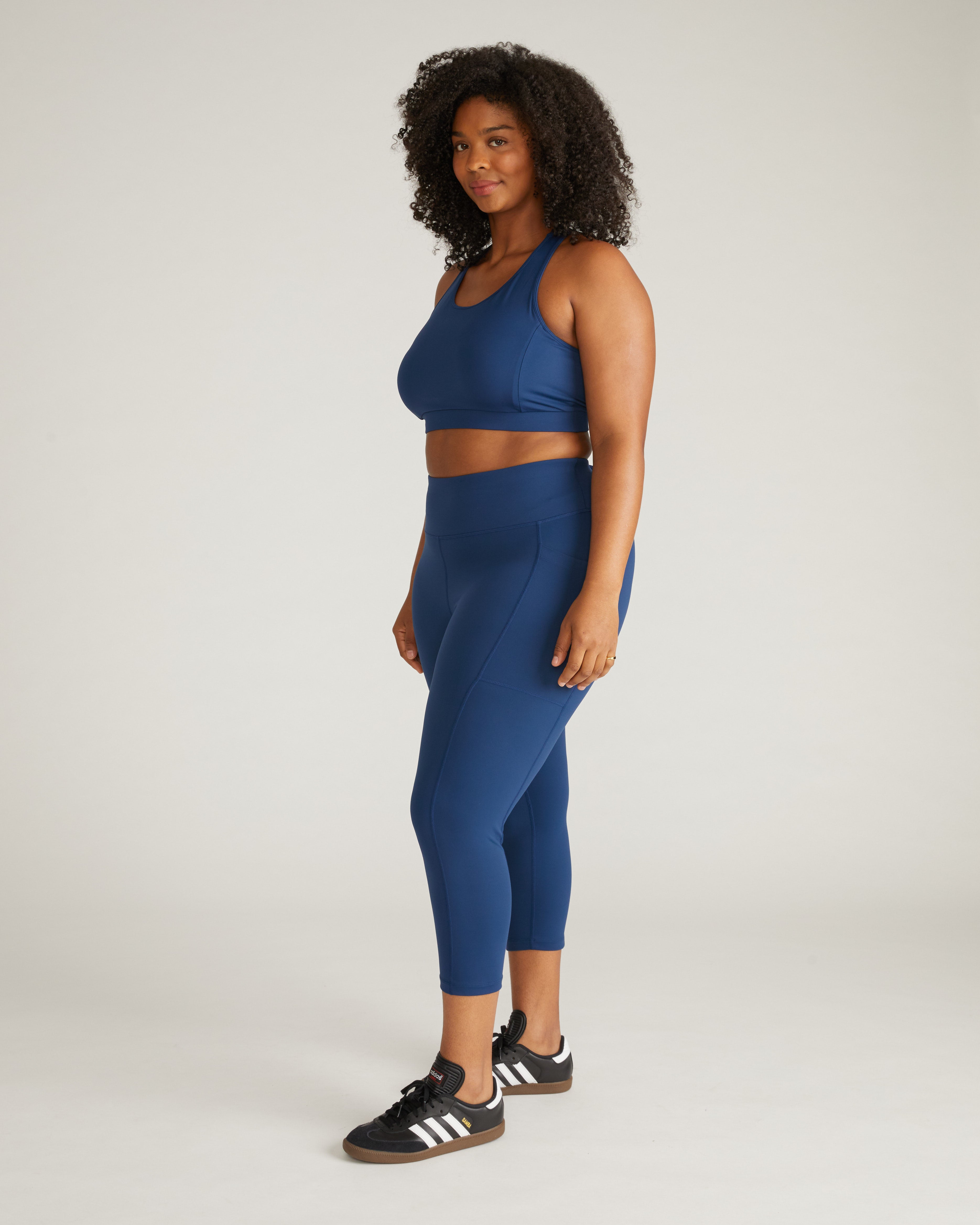 Next-to-Naked Racerback Sports Bra - Pageant Blue