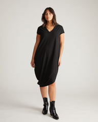 Iconic Geneva V-Neck Dress - Black