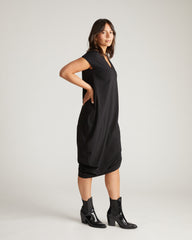 Iconic Geneva V-Neck Dress - Black