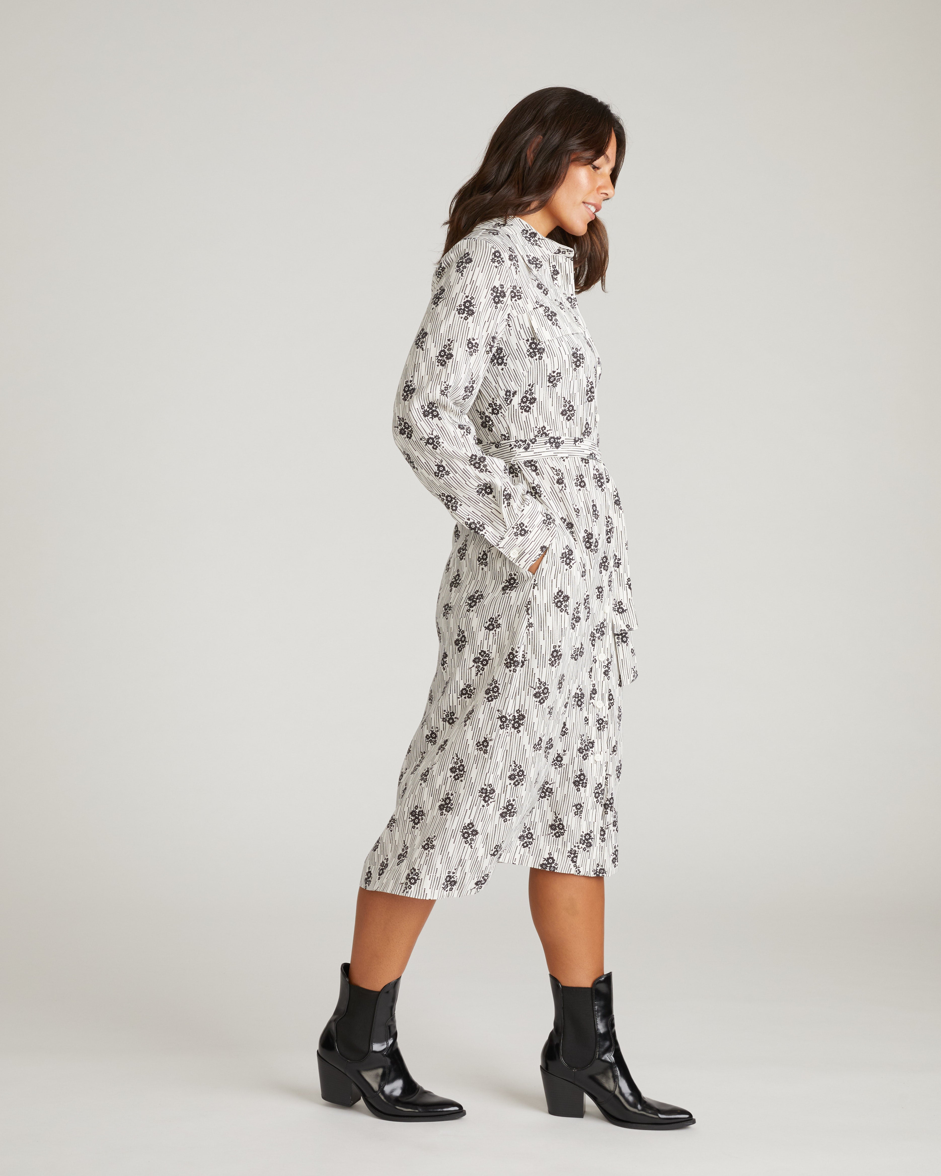 Cooling Stretch Cupro Savannah Dress - Vintage Daydream Print