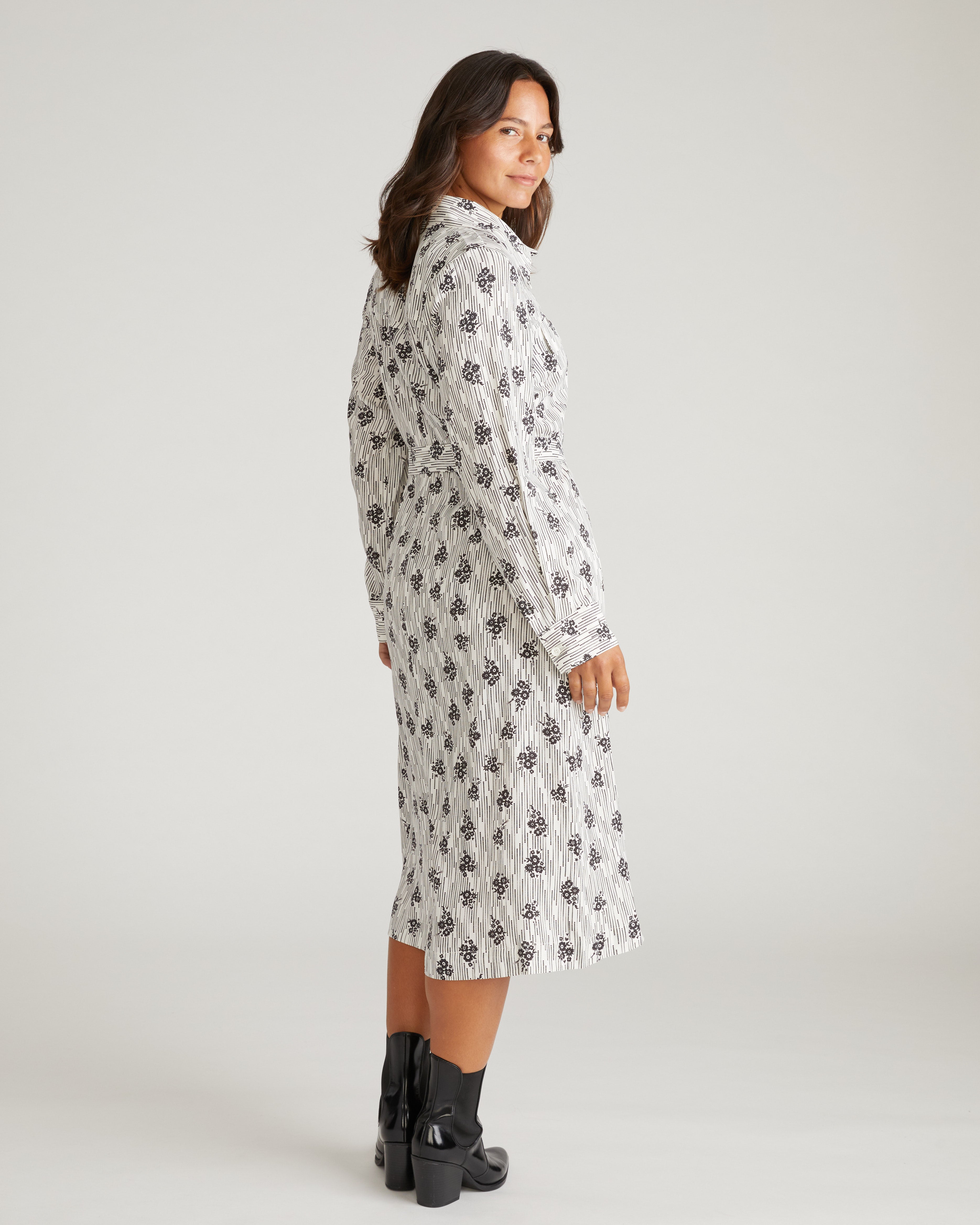 Cooling Stretch Cupro Savannah Dress - Vintage Daydream Print