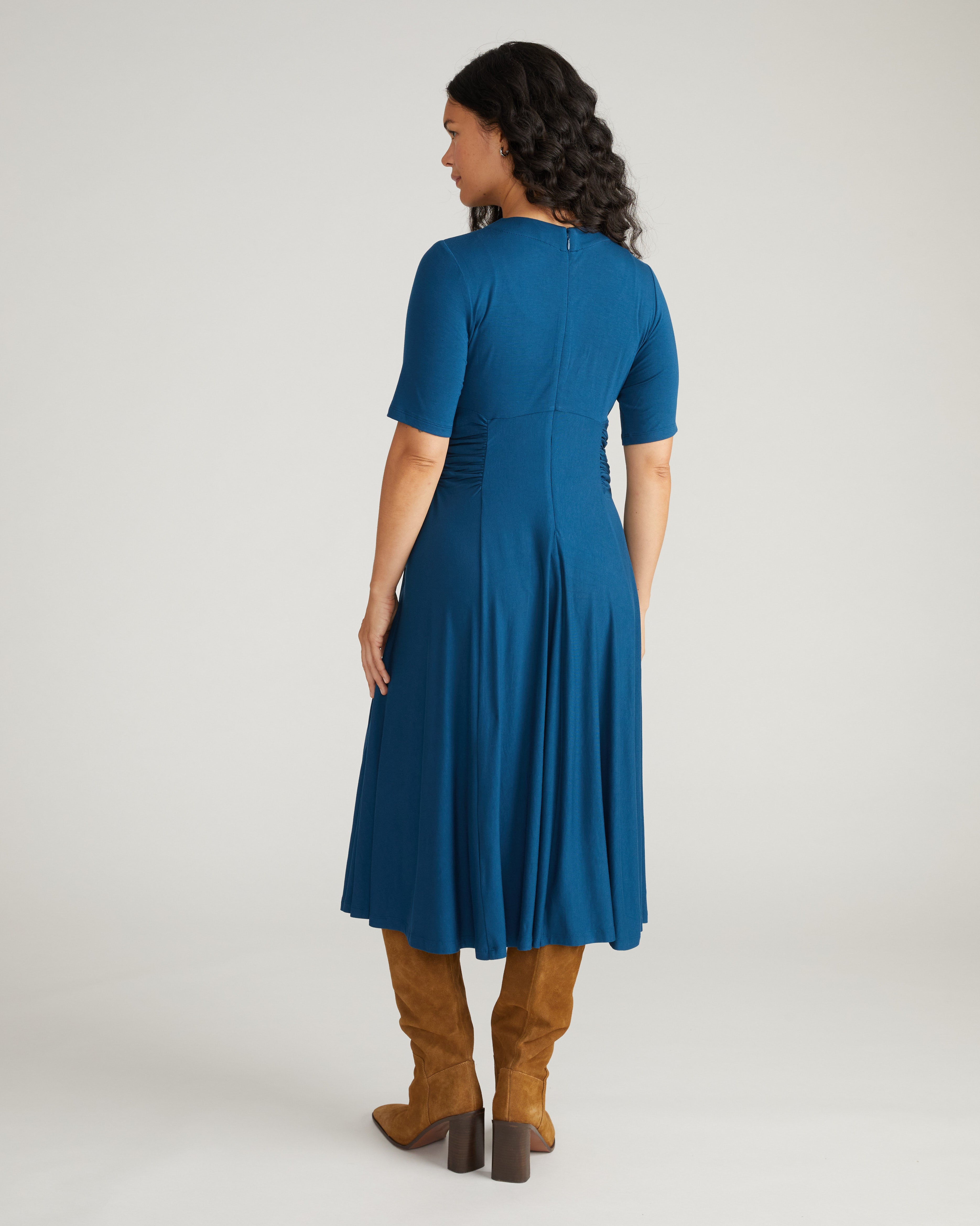 Devi Liquid Jersey Dress - Deep Teal