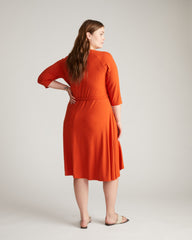 The Divine Jersey Wrap Dress - Warm Russet
