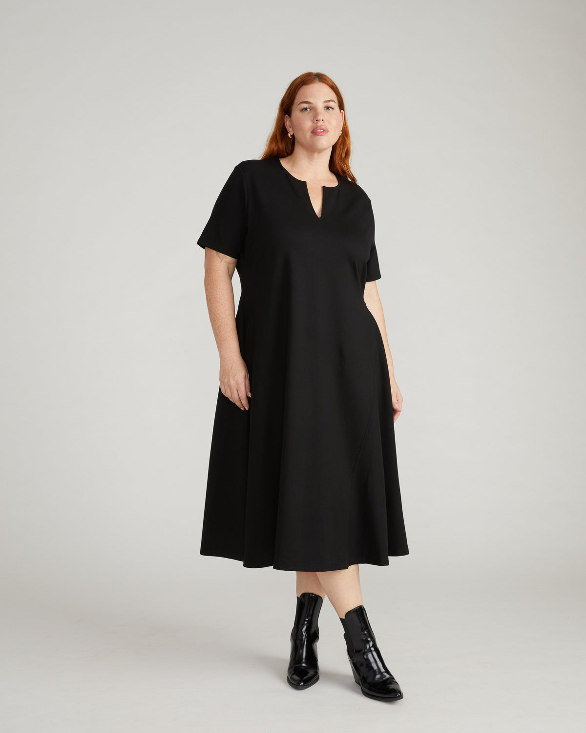 Saskia Ponte Dress - Black