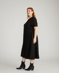 Saskia Ponte Dress - Black