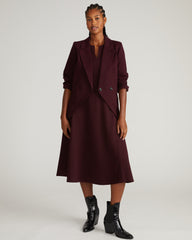 Saskia Ponte Dress - Black Cherry