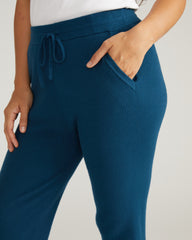 Knitted Mila Lounge Pants - Deep Teal