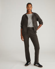 Knitted Mila Zip Hoodie - Graphite