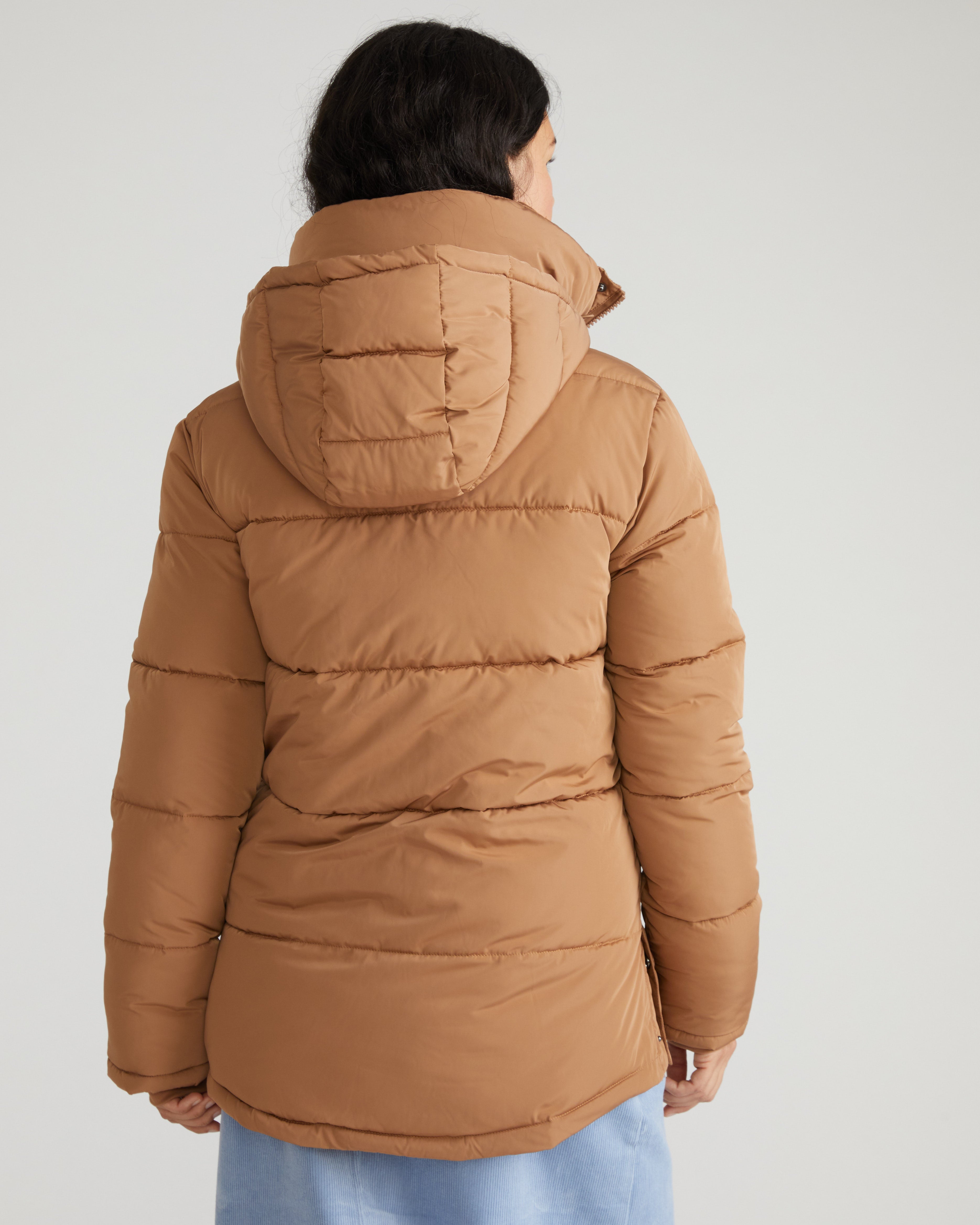 Rainier Short Hooded Puffer - Classic Camel