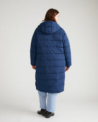 Everest Long Hooded Puffer 2 - Pageant Blue