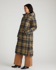Everest Long Hooded Puffer 2 - Scottish Breakfast Plaid