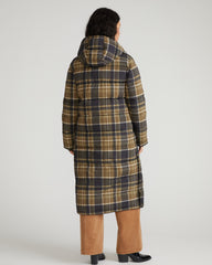 Everest Long Hooded Puffer 2 - Scottish Breakfast Plaid