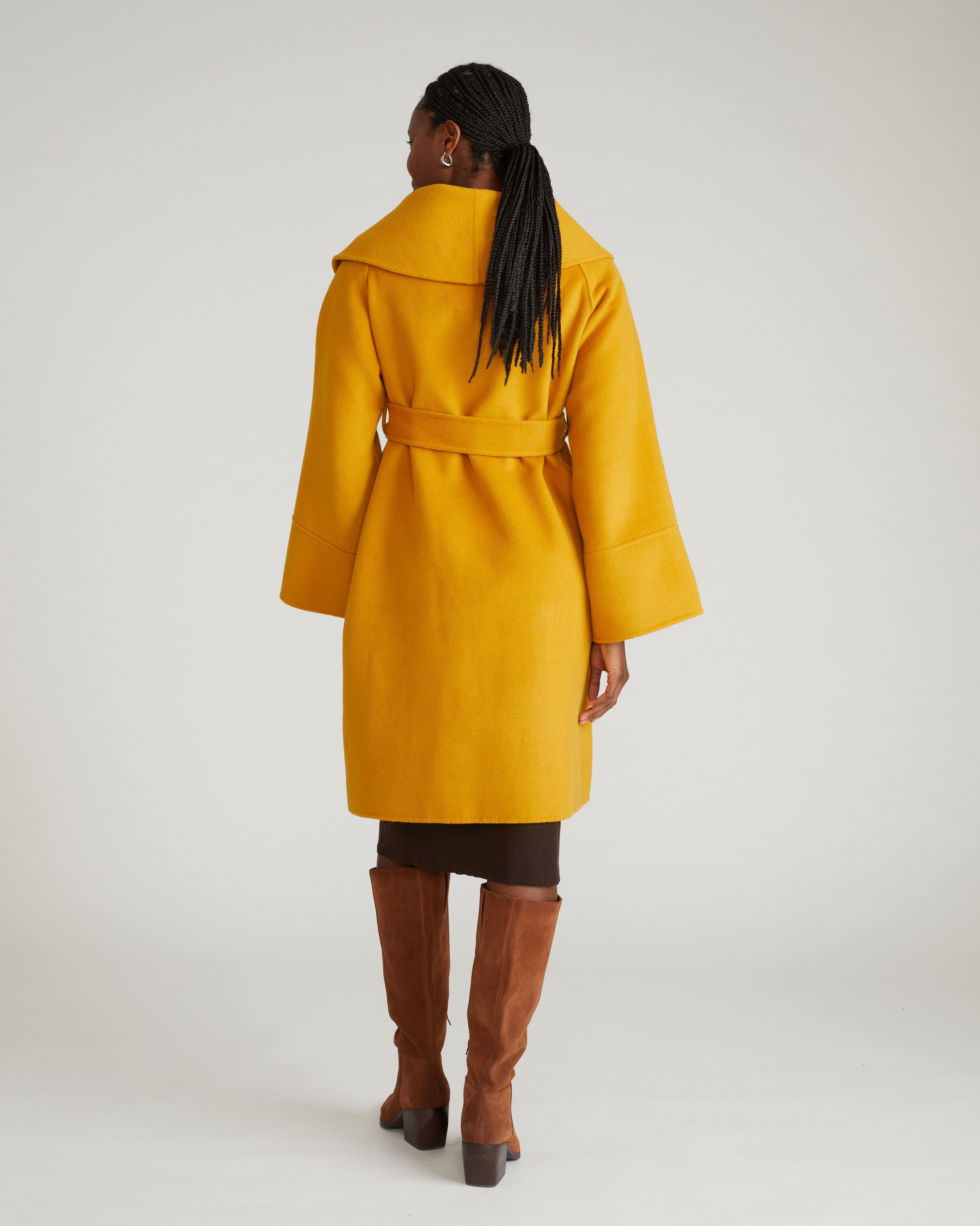 Asha Double Face Wool Coat - Mustard