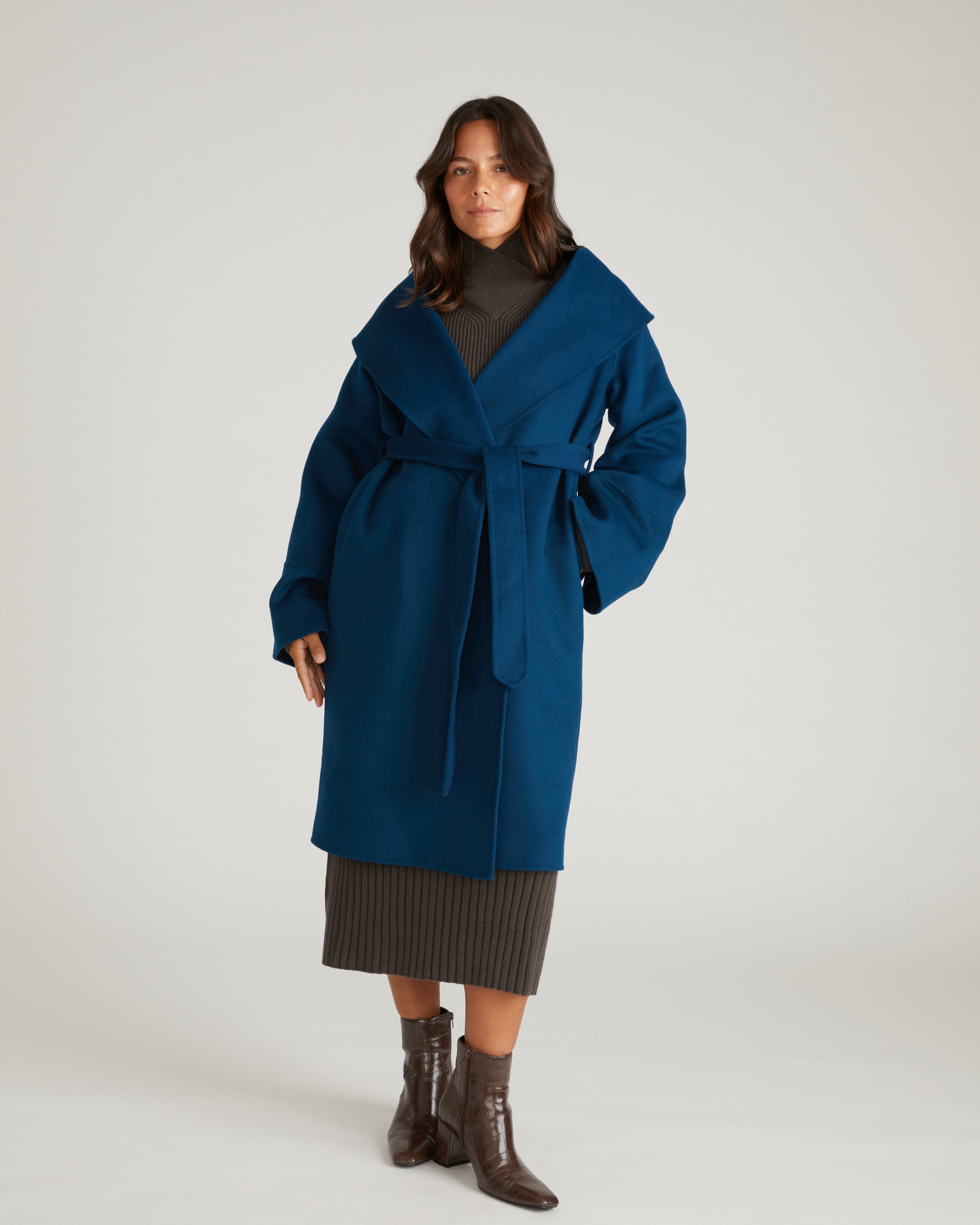 Asha Double Face Wool Coat - Deep Teal