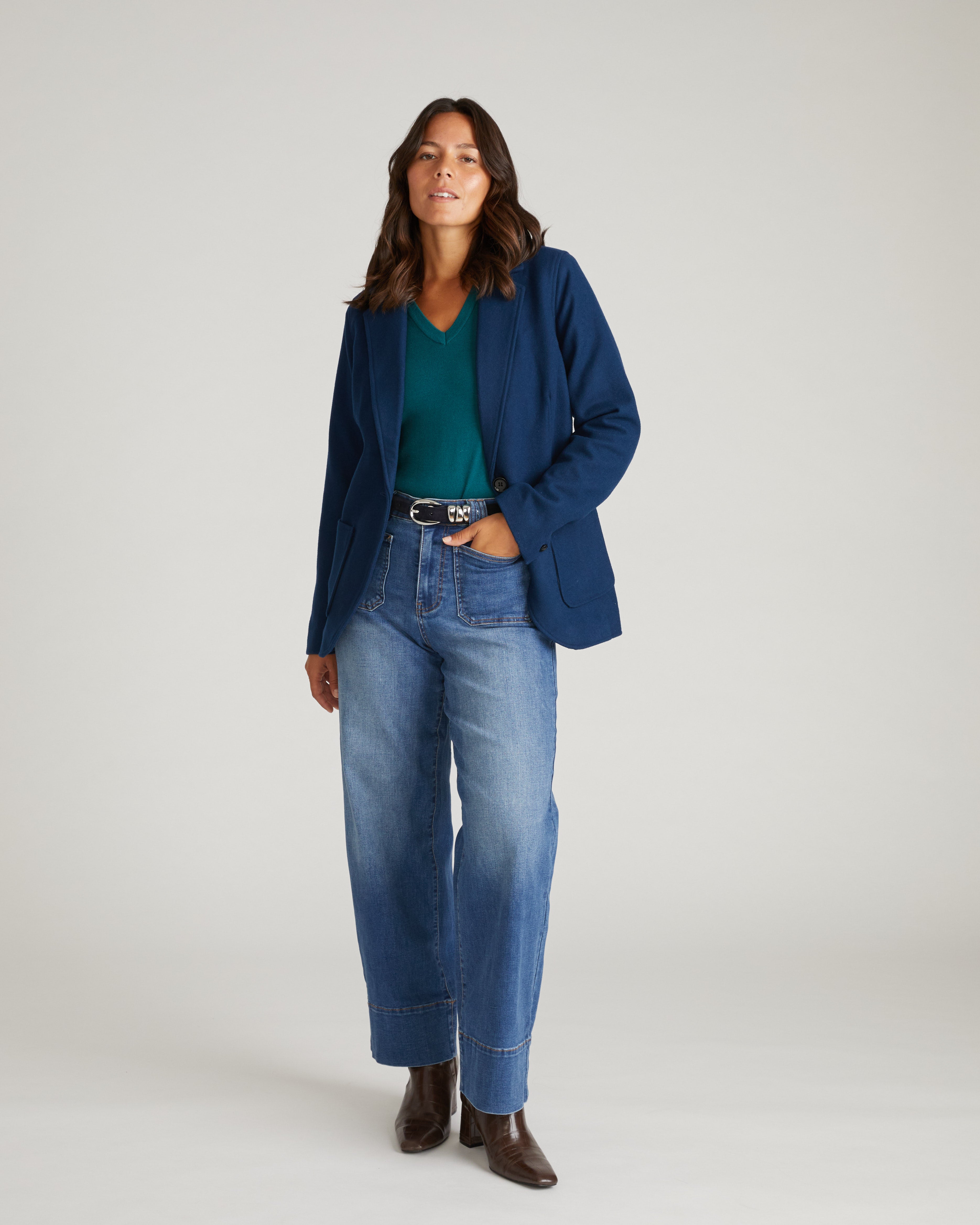 Kidjo Tailored Wool Jacket - Pageant Blue