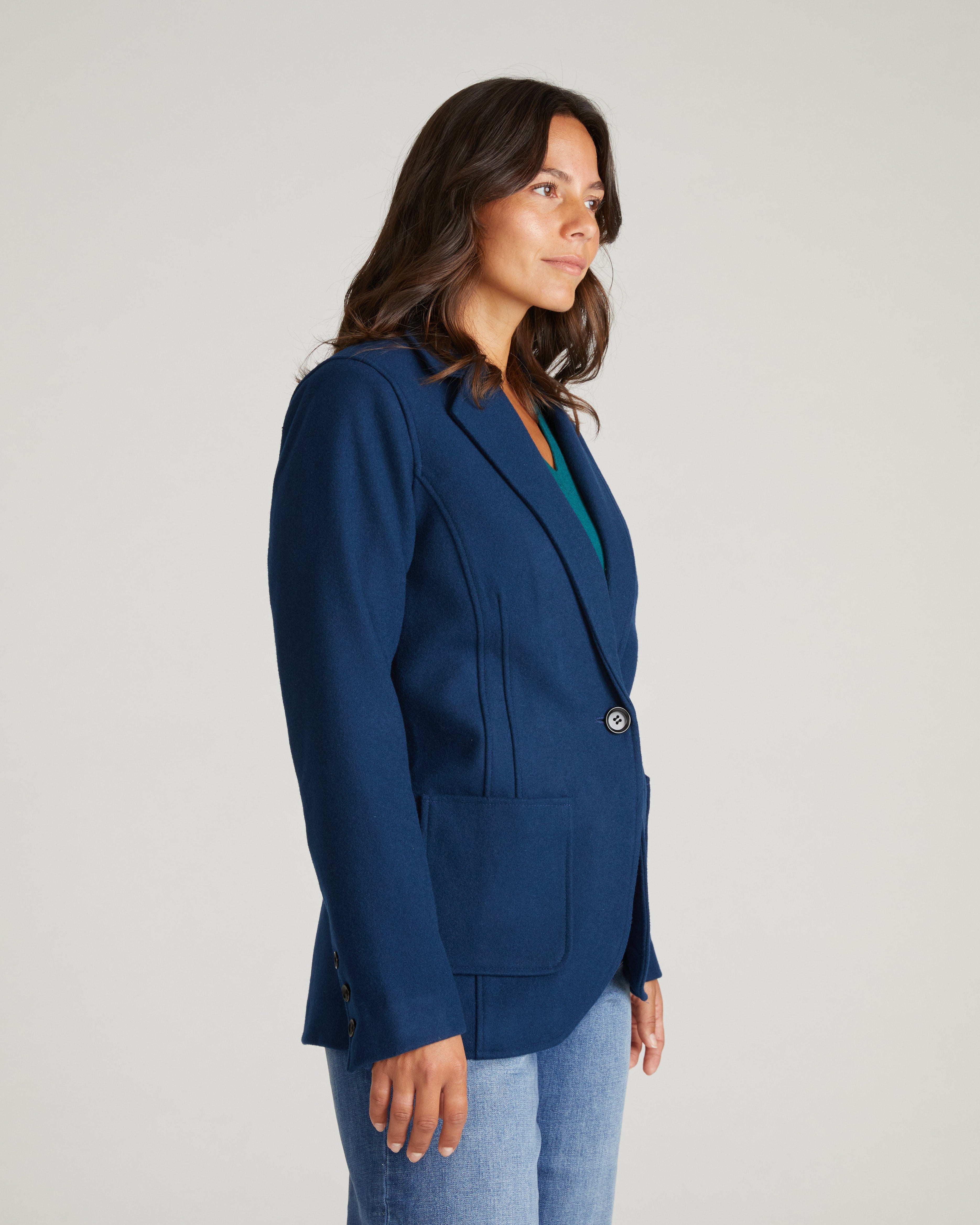 Kidjo Tailored Wool Jacket - Pageant Blue
