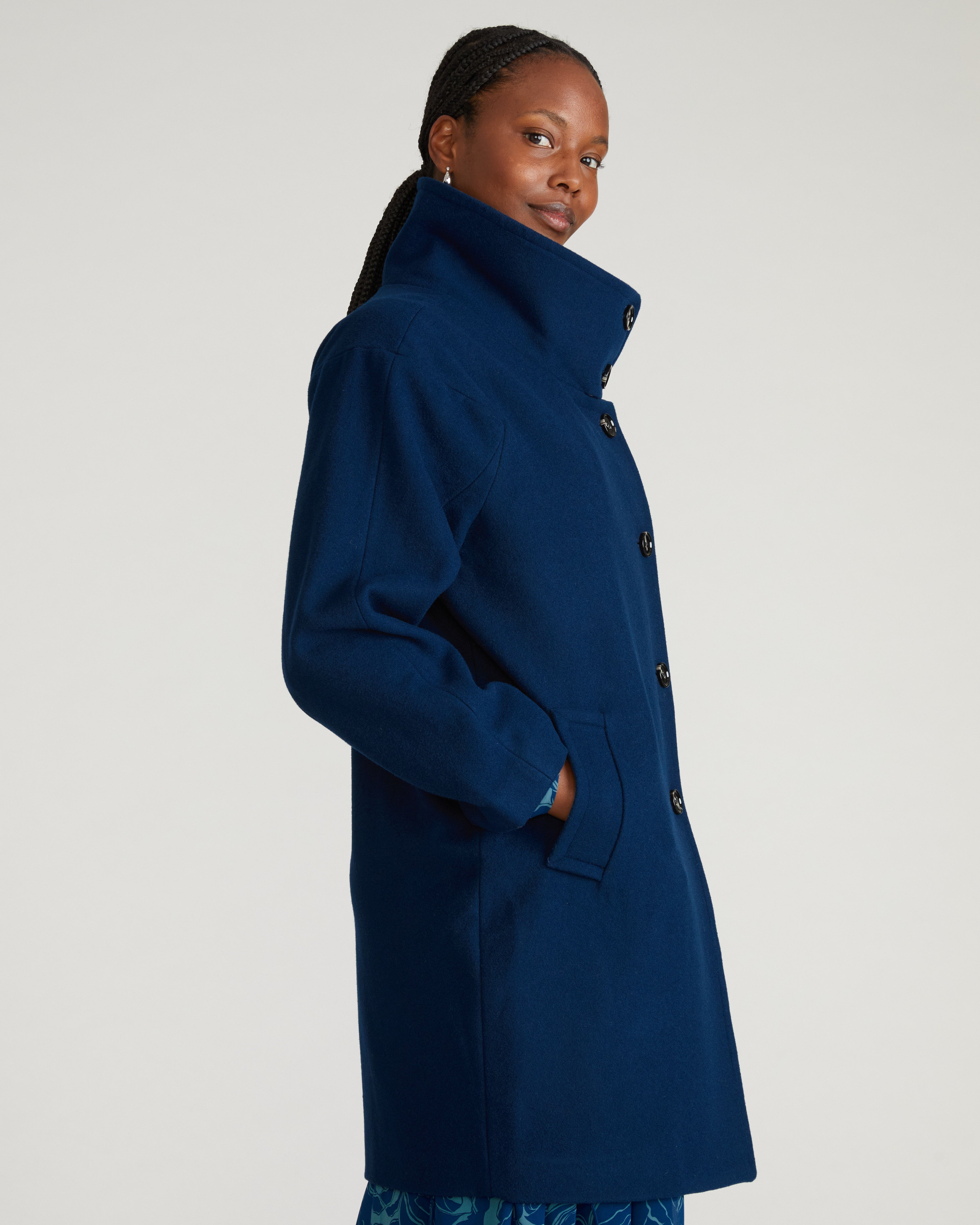 Marlo Cocoon Coat - Pageant Blue