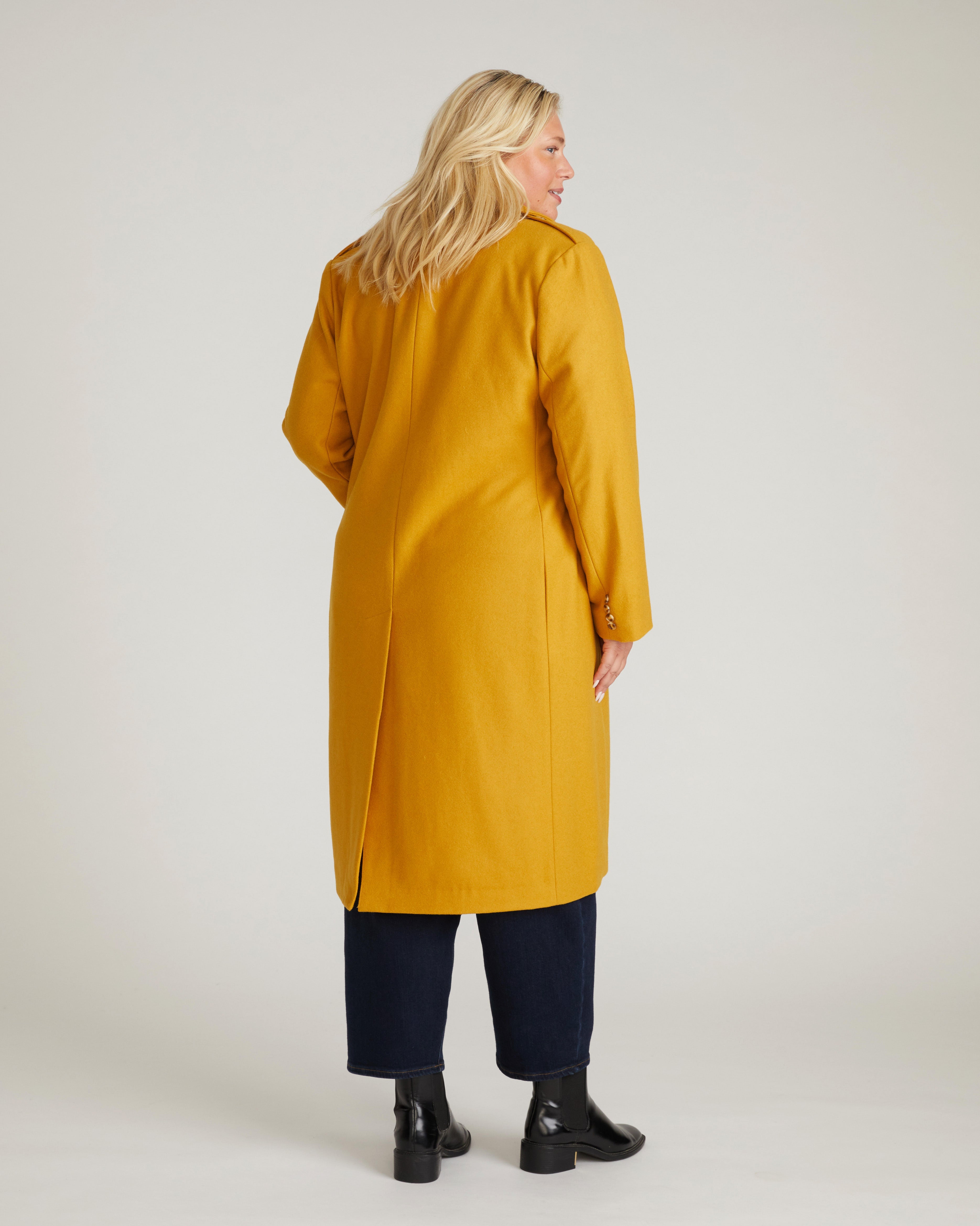 Callaghan Wool Coat - Mustard