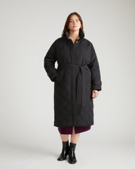Nehra Quilted Coat - Black