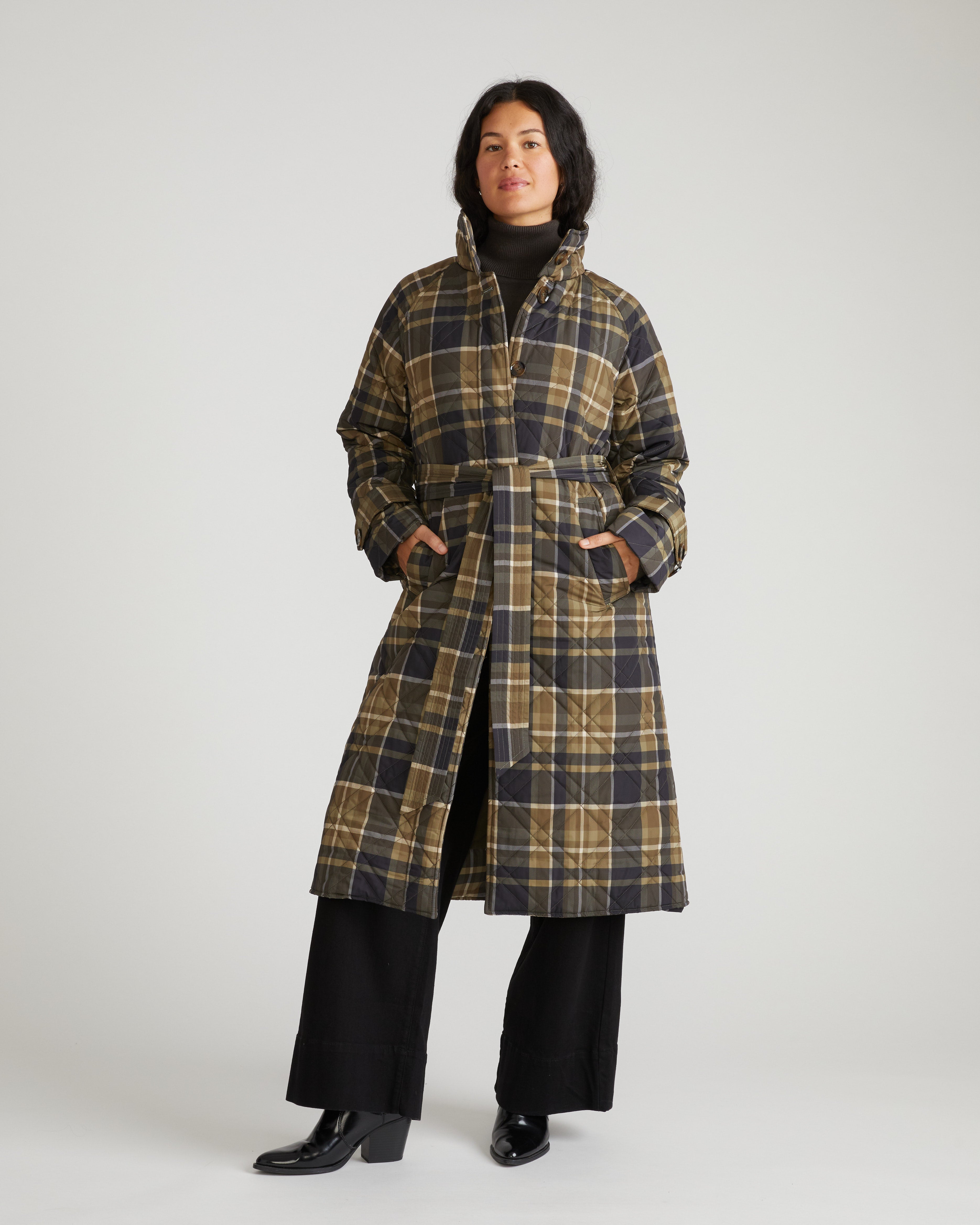 Nehra Quilted Coat - Scottish Breakfast Plaid