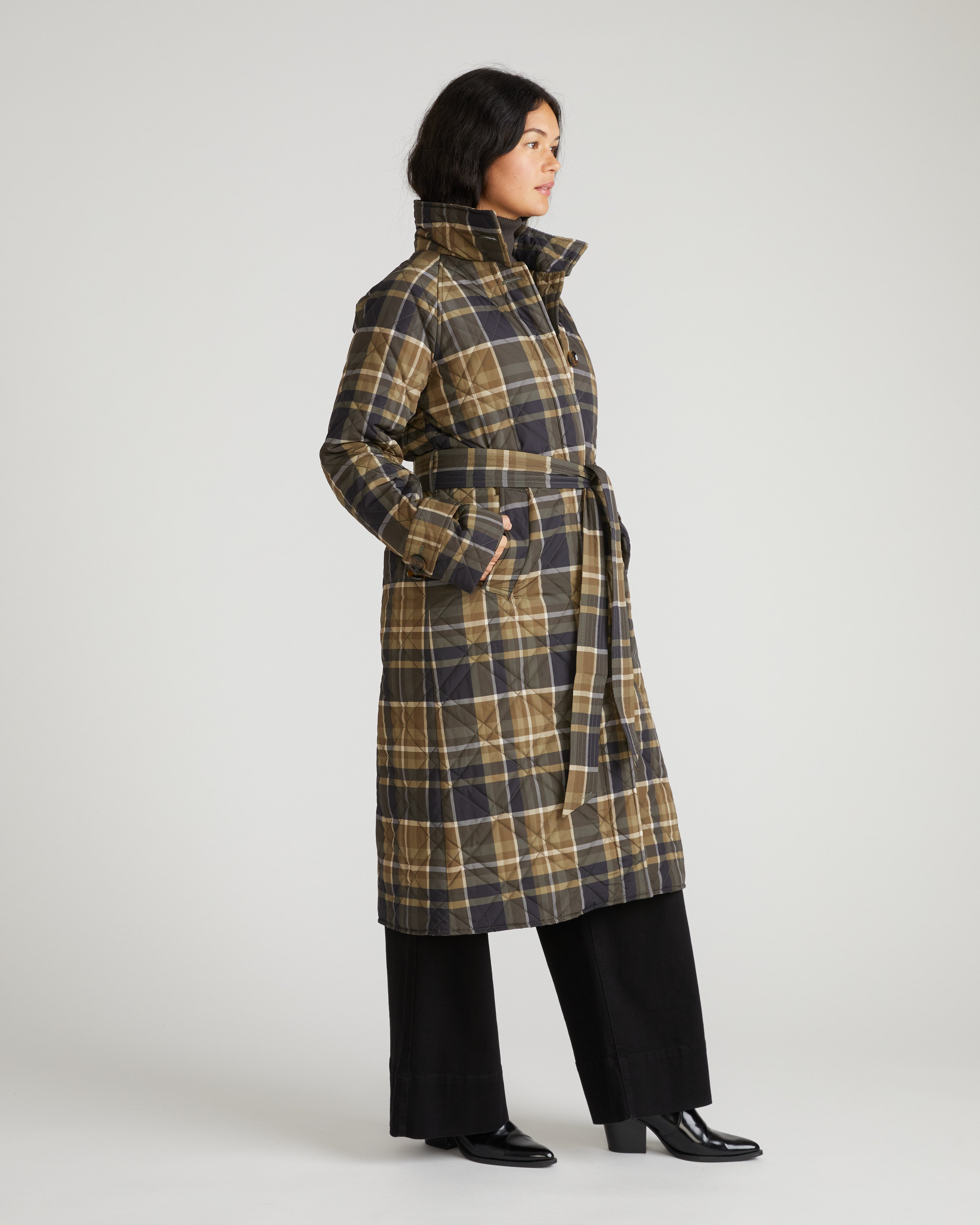 Nehra Quilted Coat - Scottish Breakfast Plaid