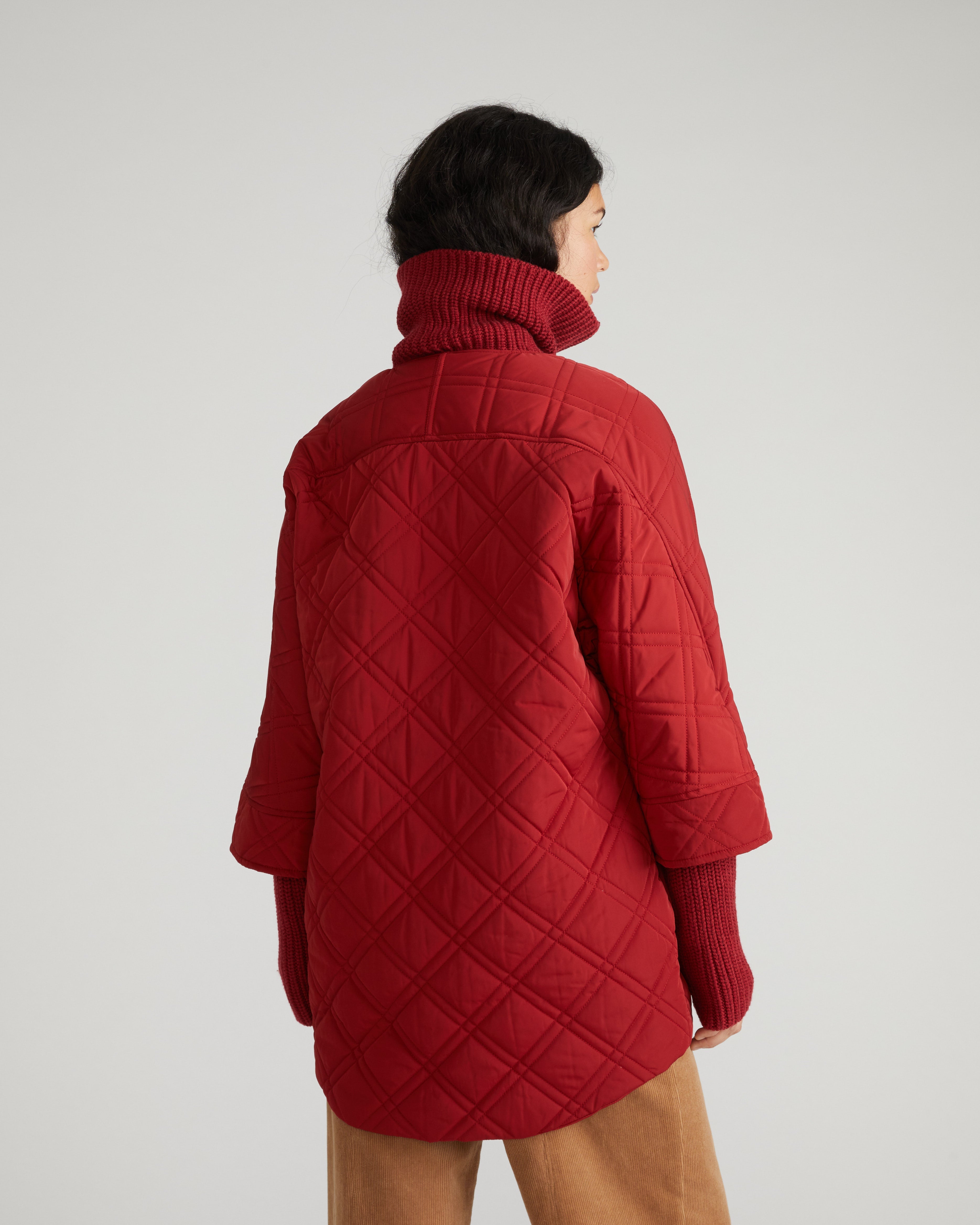 Arcadia Puffer Coat - Autumnal Red
