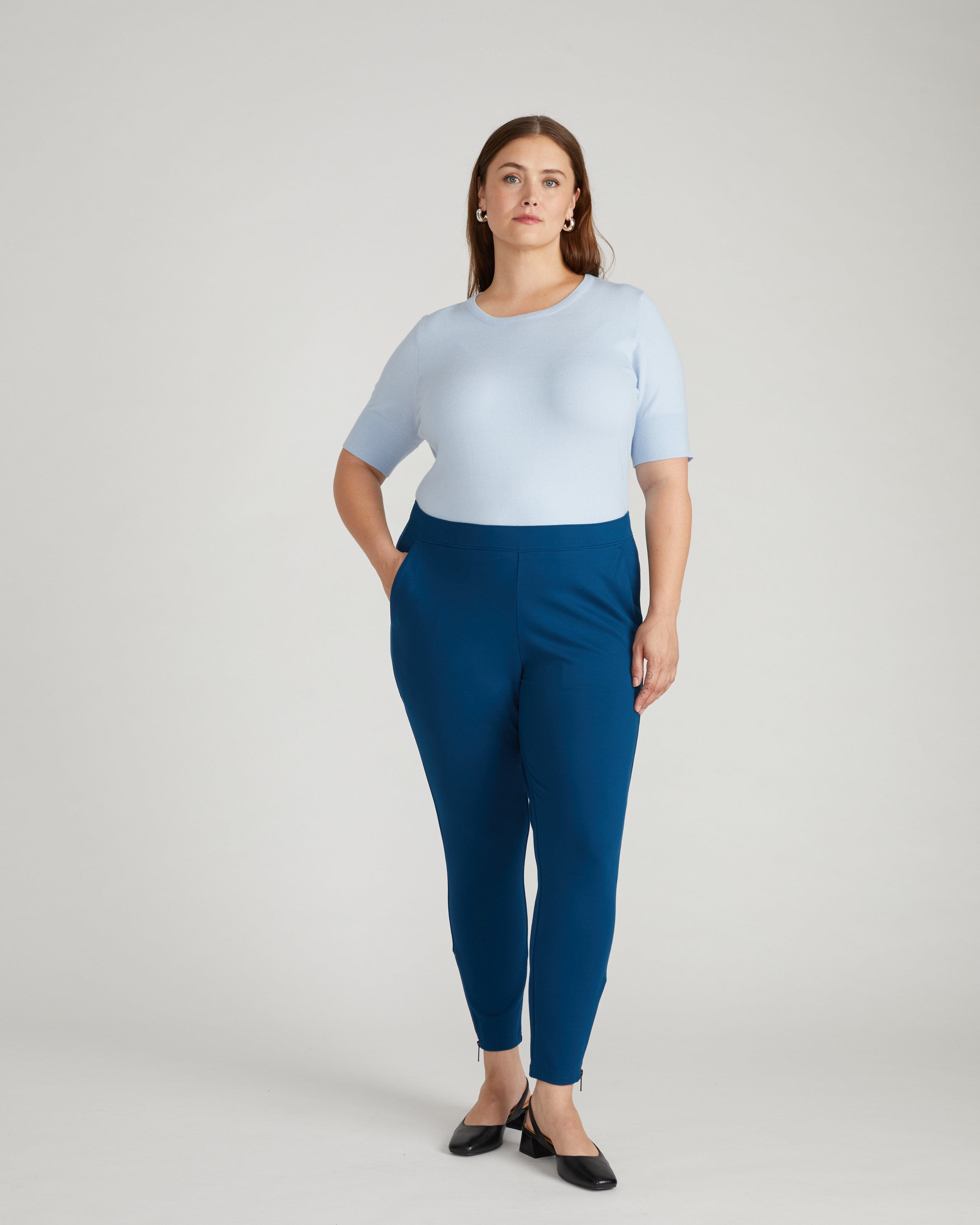 Moro Pocket Signature Ponte Pants - Deep Teal